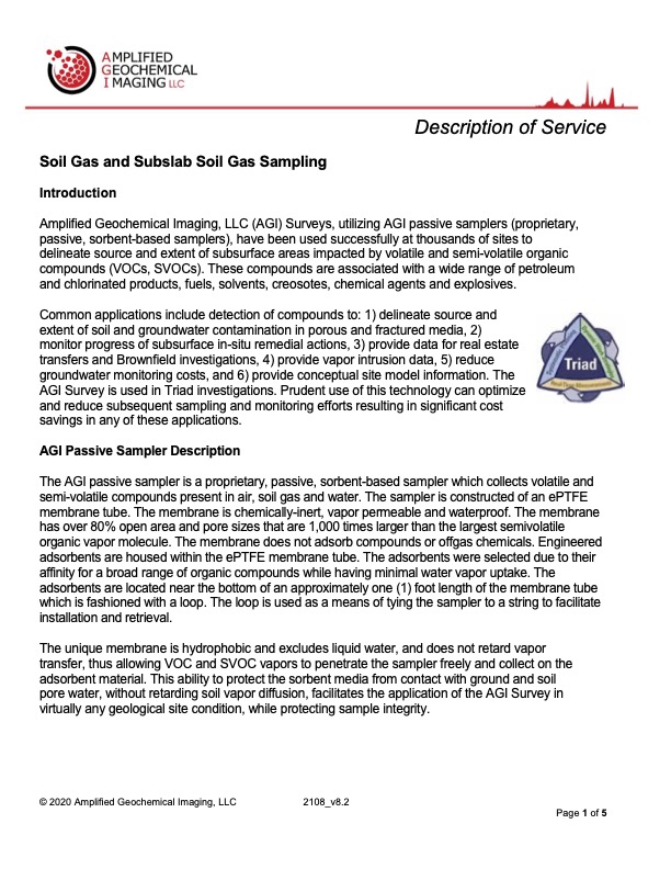 General Guidelines for Survey Design and Sample Spacing Soil Gas and Subslab Soil Gas Sampling